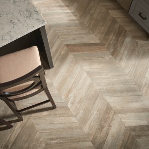 Glee chevron tile flooring | Johnston Paint & Decorating
