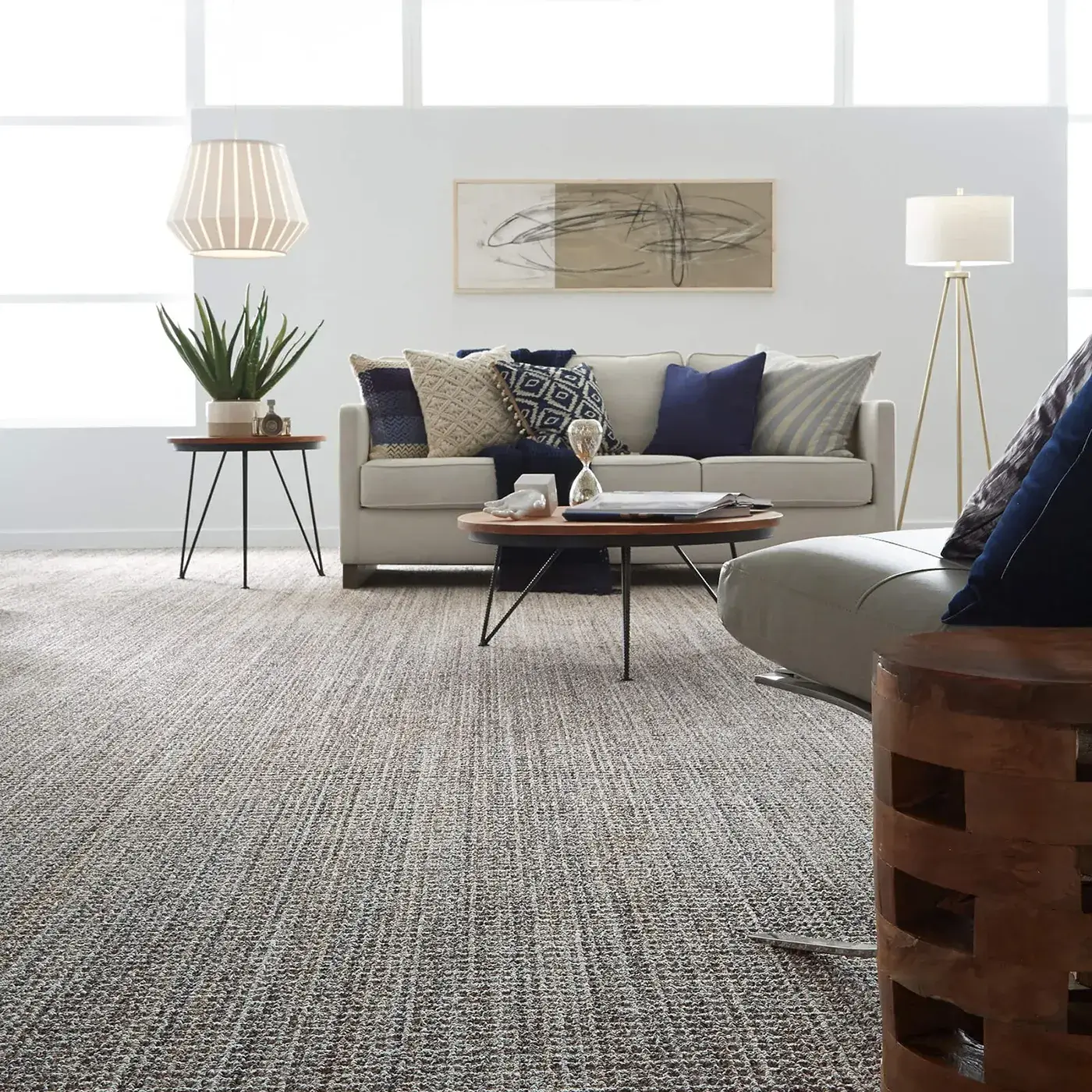SUNDANCE-ZZ039-JURA-GREY-00525-V Carpet in a modern living room | Johnston Paint